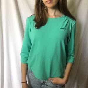Teal Nike Quarter Sleeve Top Women's Medium
